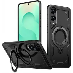 Phonesta MagLock Armor Back Cover Hülle Ring und MagSafe für Samsung Galaxy S25 Edge - Schwarz