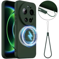 Phonesta Royale Liquid Silikon Back Cover Hülle mit MagSafe für Xiaomi 17 Ultra - Dunkelgrün