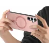 Phonesta Retro Vegan Leder MagSafe Back Cover Hülle für Samsung Galaxy A35 - Rosa 2