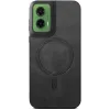 Phonesta Retro Vegan Leder MagSafe Back Cover Hülle für Motorola Moto G35 - Schwarz 2