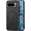 Phonesta Retro Vegan Leder MagSafe Back Cover Hülle für Google Pixel 9 Pro XL - Schwarz