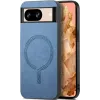 Phonesta Retro Vegan Leder MagSafe Back Cover Hülle für Google Pixel 9 / 9 Pro - Blau
