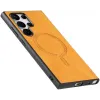 Phonesta Retro Vegan Leder MagSafe Back Cover Hülle für Samsung Galaxy S25 Ultra - Orange 6