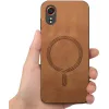 Phonesta Retro Vegan Leder MagSafe Back Cover Hülle für Samsung Galaxy Xcover 7 - Braun 2