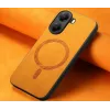 Phonesta Retro Vegan Leder MagSafe Back Cover Hülle für Xiaomi Poco X7 Pro - Orange 4