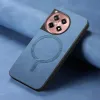 Phonesta Retro Vegan Leder MagSafe Back Cover Hülle für OnePlus 12R - Blau 4