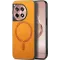Phonesta Retro Vegan Leder MagSafe Back Cover Hülle für OnePlus 12R - Orange