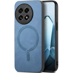 Phonesta Retro Vegan Leder MagSafe Back Cover Hülle für OnePlus 13 - Blau