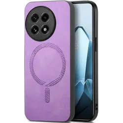 Phonesta Retro Vegan Leder MagSafe Back Cover Hülle für OnePlus 13 - Lila