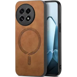 Phonesta Retro Vegan Leder MagSafe Back Cover Hülle für OnePlus 13R - Braun