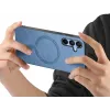 Phonesta Retro Vegan Leder MagSafe Back Cover Hülle für Samsung Galaxy A16 - Blau 3