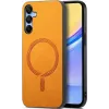 Phonesta Retro Vegan Leder MagSafe Back Cover Hülle für Samsung Galaxy A16 - Orange