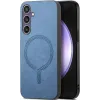 Phonesta Retro Vegan Leder MagSafe Back Cover Hülle für Samsung Galaxy S24 FE - Blau 0