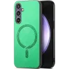 Phonesta Retro Vegan Leder MagSafe Back Cover Hülle für Samsung Galaxy S24 FE - Grün