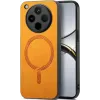 Phonesta Retro Vegan Leder MagSafe Back Cover Hülle für Oppo Find X8 Pro - Orange