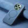 Phonesta Retro Vegan Leder MagSafe Back Cover Hülle für Oppo Reno12 F/Reno12 FS - Blau 3