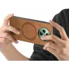 Phonesta Retro Vegan Leder MagSafe Back Cover Hülle für Oppo Reno12 F/Reno12 FS - Braun 2