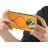Phonesta Retro Vegan Leder MagSafe Back Cover Hülle für Oppo Reno12 F/Reno12 FS - Orange 2