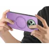 Phonesta Retro Vegan Leder MagSafe Back Cover Hülle für Oppo Reno12 F/Reno12 FS - Lila 2