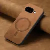 Phonesta Retro Vegan Leder MagSafe Back Cover Hülle für Google Pixel 9a - Braun 4