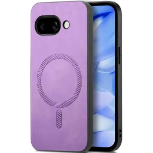 Phonesta Retro Vegan Leder MagSafe Back Cover Hülle für Google Pixel 9a - Lila