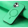 Phonesta Retro Vegan Leder MagSafe Back Cover Hülle für Apple iPhone 16 - Grün 1