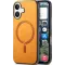 Phonesta Retro Vegan Leder MagSafe Back Cover Hülle für Apple iPhone 16 - Orange