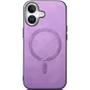 Phonesta Retro Vegan Leder MagSafe Back Cover Hülle für Apple iPhone 16 - Lila 2
