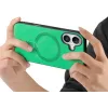 Phonesta Retro Vegan Leder MagSafe Back Cover Hülle für Apple iPhone 16 Plus - Grün 3
