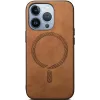 Phonesta Retro Vegan Leder MagSafe Back Cover Hülle für Apple iPhone 16 Pro - Braun 2