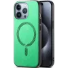 Phonesta Retro Vegan Leder MagSafe Back Cover Hülle für Apple iPhone 16 Pro - Grün 0