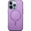 Phonesta Retro Vegan Leder MagSafe Back Cover Hülle für Apple iPhone 16 Pro - Lila 2