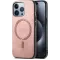 Phonesta Retro Vegan Leder MagSafe Back Cover Hülle für Apple iPhone 16 Pro - Rosa