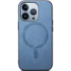 Phonesta Retro Vegan Leder MagSafe Back Cover Hülle für Apple iPhone 16 Pro Max - Blau 2