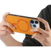 Phonesta Retro Vegan Leder MagSafe Back Cover Hülle für Apple iPhone 16 Pro Max - Orange 3