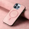 Phonesta Retro Vegan Leder MagSafe Back Cover Hülle für Apple iPhone 16 Pro Max - Rosa 1