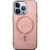 Phonesta Retro Vegan Leder MagSafe Back Cover Hülle für Apple iPhone 16 Pro Max - Rosa 2