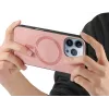 Phonesta Retro Vegan Leder MagSafe Back Cover Hülle für Apple iPhone 16 Pro Max - Rosa 3