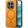 Phonesta Retro Vegan Leder MagSafe Back Cover Hülle für Xiaomi Redmi Note 14 Pro Plus - Orange