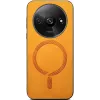 Phonesta Retro Vegan Leder MagSafe Back Cover Hülle für Xiaomi Redmi A3 - Orange 3