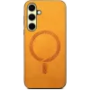 Phonesta Retro Vegan Leder MagSafe Back Cover Hülle für Samsung Galaxy A36/A56 - Orange 2