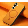 Phonesta Retro Vegan Leder MagSafe Back Cover Hülle für Samsung Galaxy A36/A56 - Orange 4