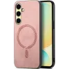 Phonesta Retro Vegan Leder MagSafe Back Cover Hülle für Samsung Galaxy A36/A56 - Rosa