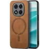 Phonesta Retro Vegan Leder MagSafe Back Cover Hülle für Xiaomi Redmi Note 14 Pro 5G / Xiaomi Poco X7 - Braun