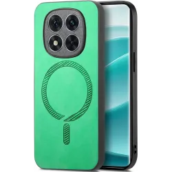 Phonesta Retro Vegan Leder MagSafe Back Cover Hülle für Xiaomi Redmi Note 14 Pro 5G / Xiaomi Poco X7 - Grün