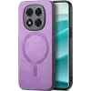Phonesta Retro Vegan Leder MagSafe Back Cover Hülle für Xiaomi Redmi Note 14 Pro 5G / Xiaomi Poco X7 - Lila