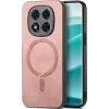 Phonesta Retro Vegan Leder MagSafe Back Cover Hülle für Xiaomi Redmi Note 14 Pro 5G / Xiaomi Poco X7 - Rosa