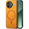 Phonesta Retro Vegan Leder MagSafe Back Cover Hülle für Xiaomi Poco F7 Pro - Orange