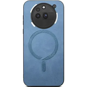 Phonesta Retro Vegan Leder MagSafe Back Cover Hülle für Nothing Phone (3a) Pro - Blau