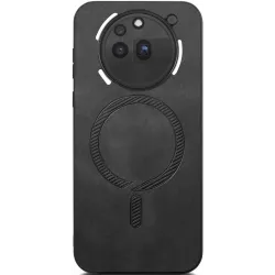 Phonesta Retro Vegan Leder MagSafe Back Cover Hülle für Nothing Phone (3a) Pro - Schwarz